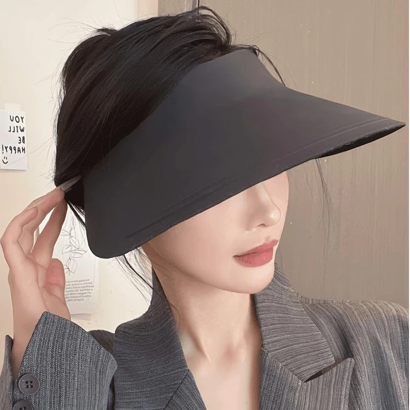 5.0旗舰款加大无痕一体防晒帽户外空顶帽遮阳帽大头防紫外线帽