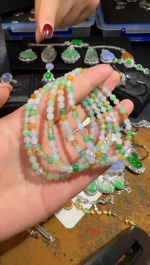 【闪购商品】翡翠手串未镶嵌S0305-S459-8一件多样性发