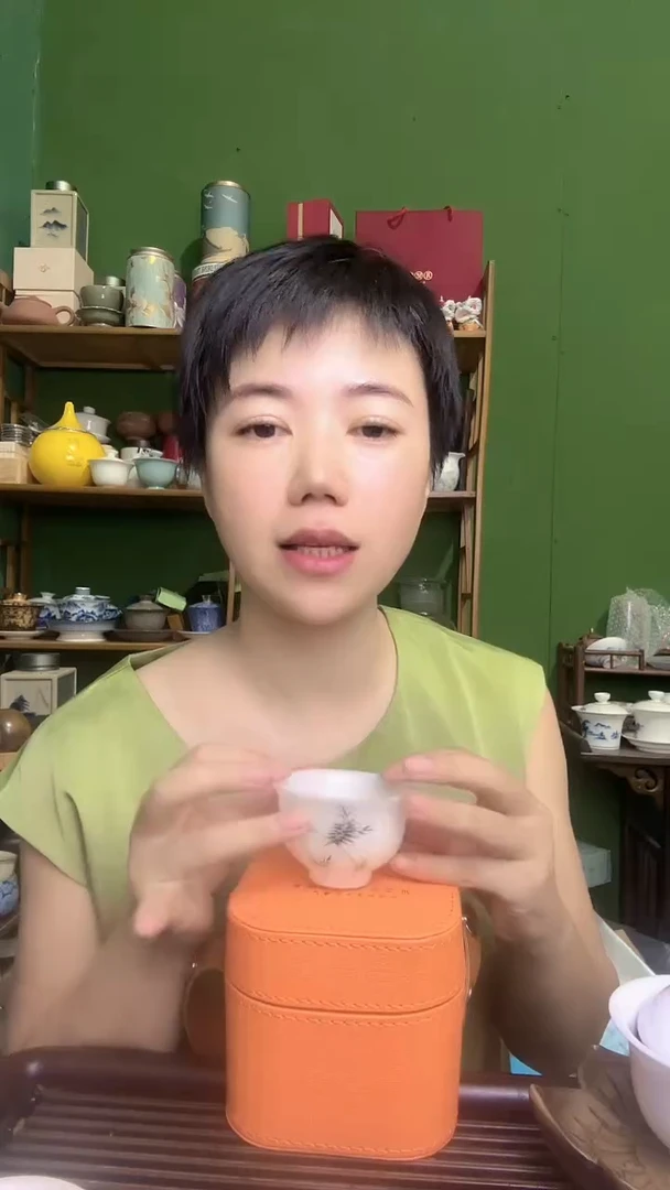 彩选单品璞玉手绘竹子主人杯