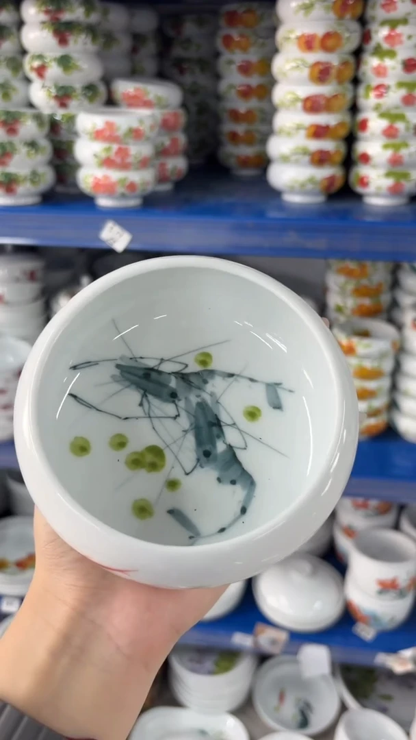 瓷片景德镇高温陶瓷食品级手绘釉中彩-窝窝碗