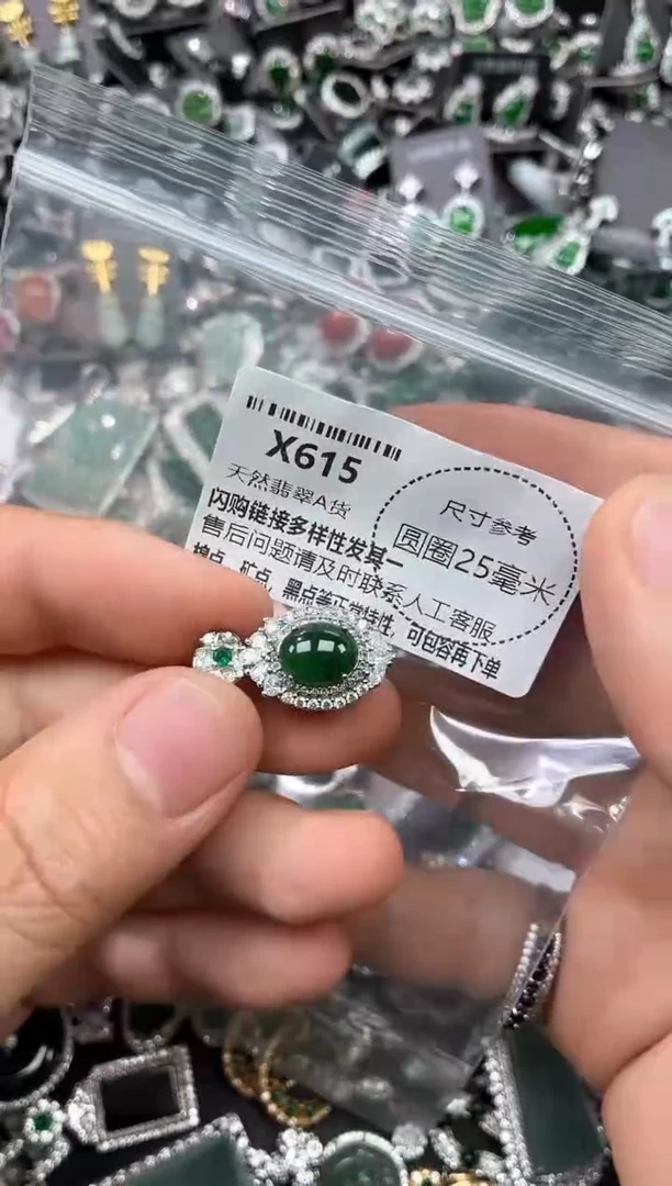 翡翠未镶嵌颈饰X615吊坠