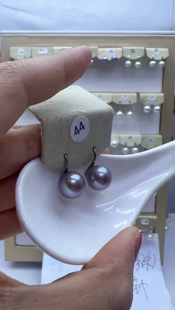 【闪购商品】淡水珍珠耳饰银S925镶嵌44