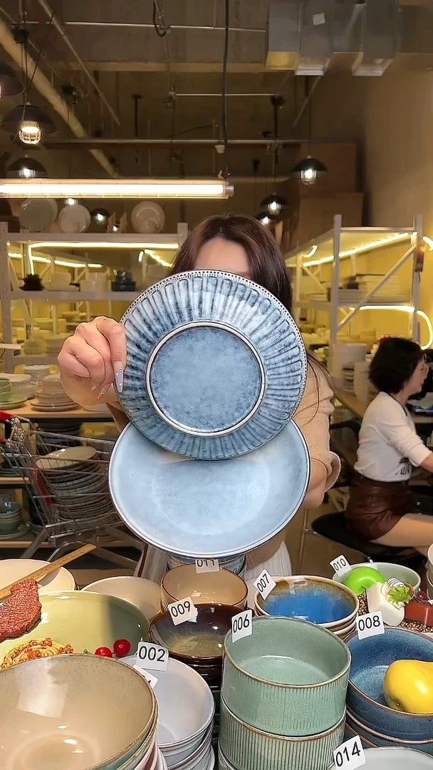瓷99 外贸尾货高温釉下彩陶瓷餐具默认微瑕