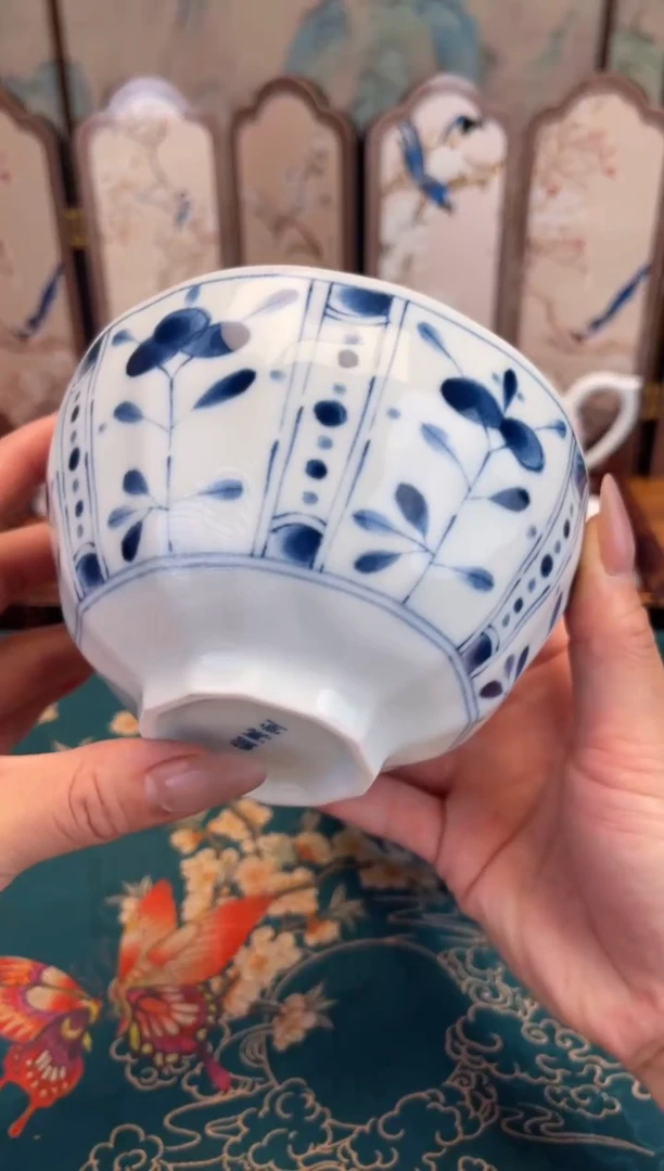 瓷片 蓝凛堂米饭碗