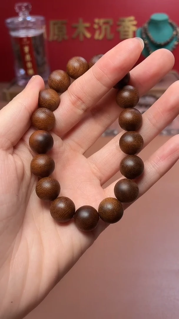 手串沉香沉水越南芽庄玉化白棋楠12单圈