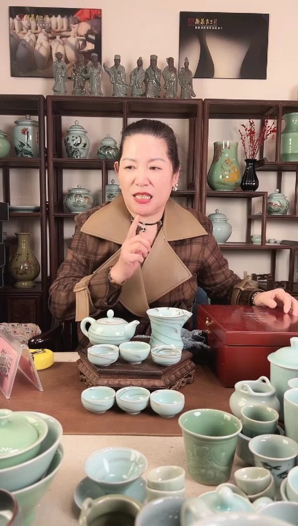 纯手工 绞胎 8头茶具L