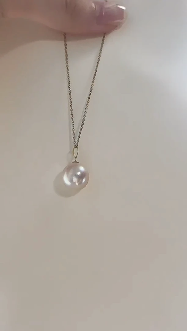 颈饰18K金镶嵌淡水珍珠G13