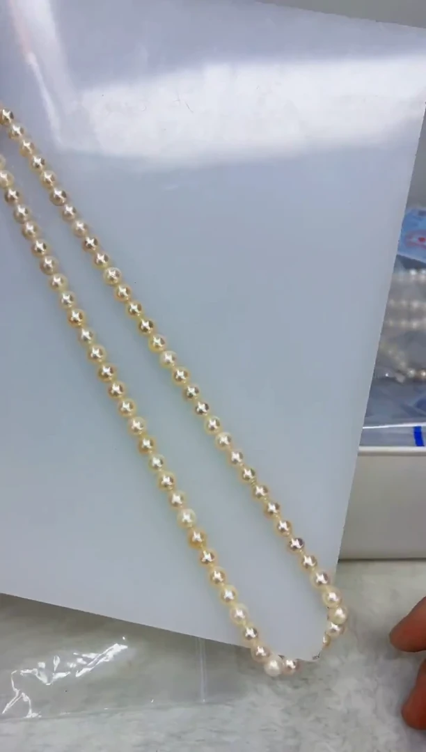 未镶嵌DA海水珍珠羽皇金串链6-7 t884