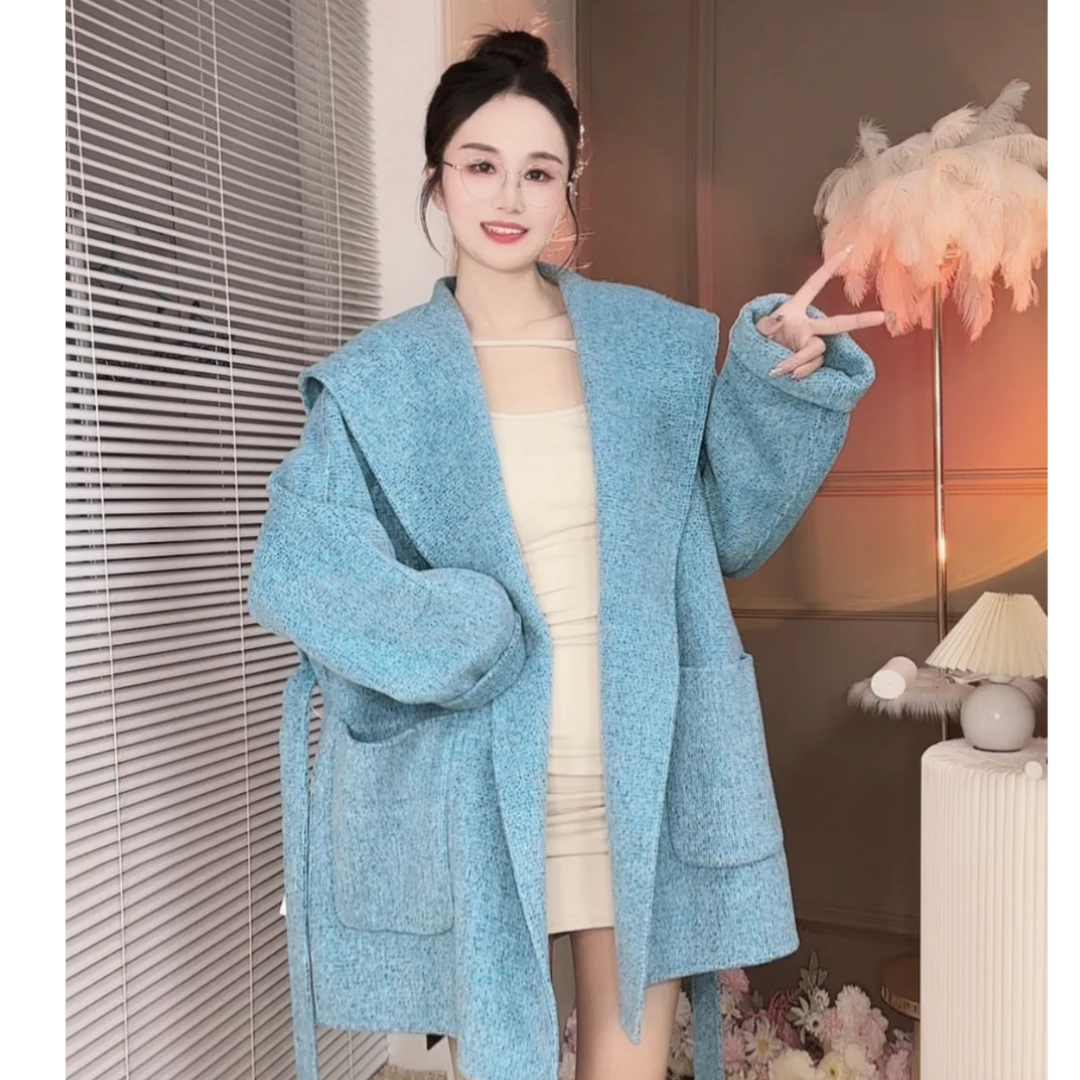 2025新款冬天洋气外套气质高级双面羊毛大衣女短款斗篷中长款爆款