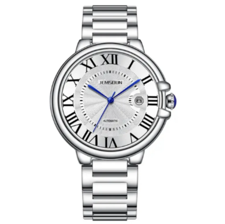 【撤柜高版本】-兰气球-白盘钢带-高品质的全新男士防水手表