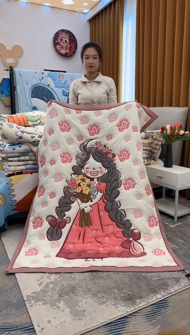 棉质花玫瑰女孩-120x150