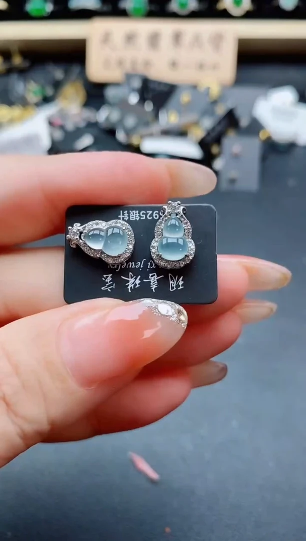 银S925镶嵌戒指翡翠1