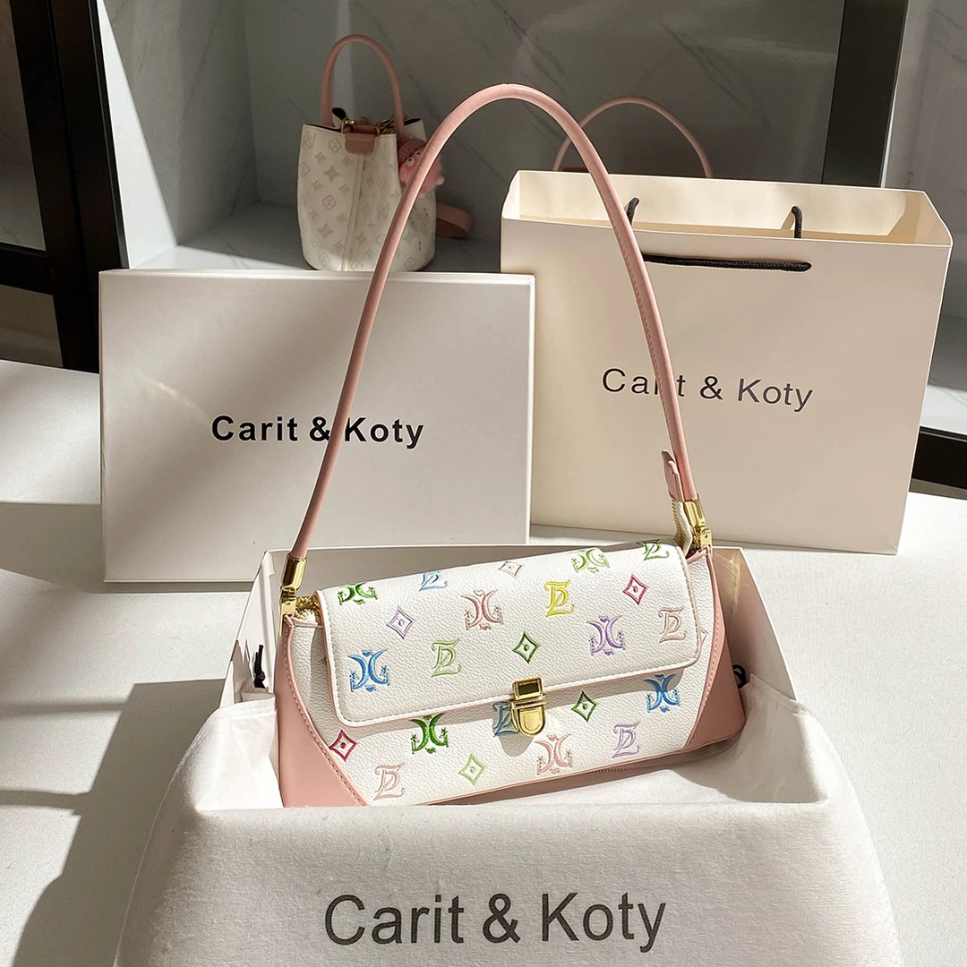 CARIT KOTY小众多巴胺法棍包包女2025新款高级感腋下包手提单肩包