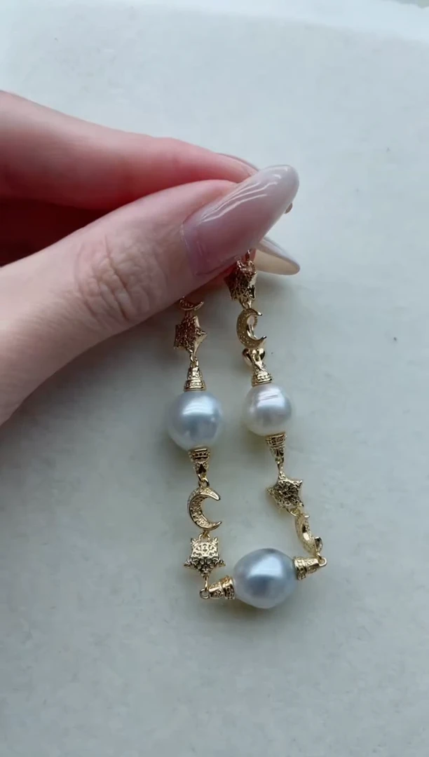 银S925镶嵌海水珍珠手链102