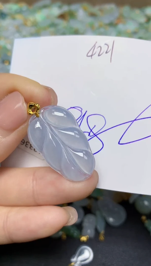 【闪购商品】翡翠挂件18K金镶嵌 天然翡翠A货