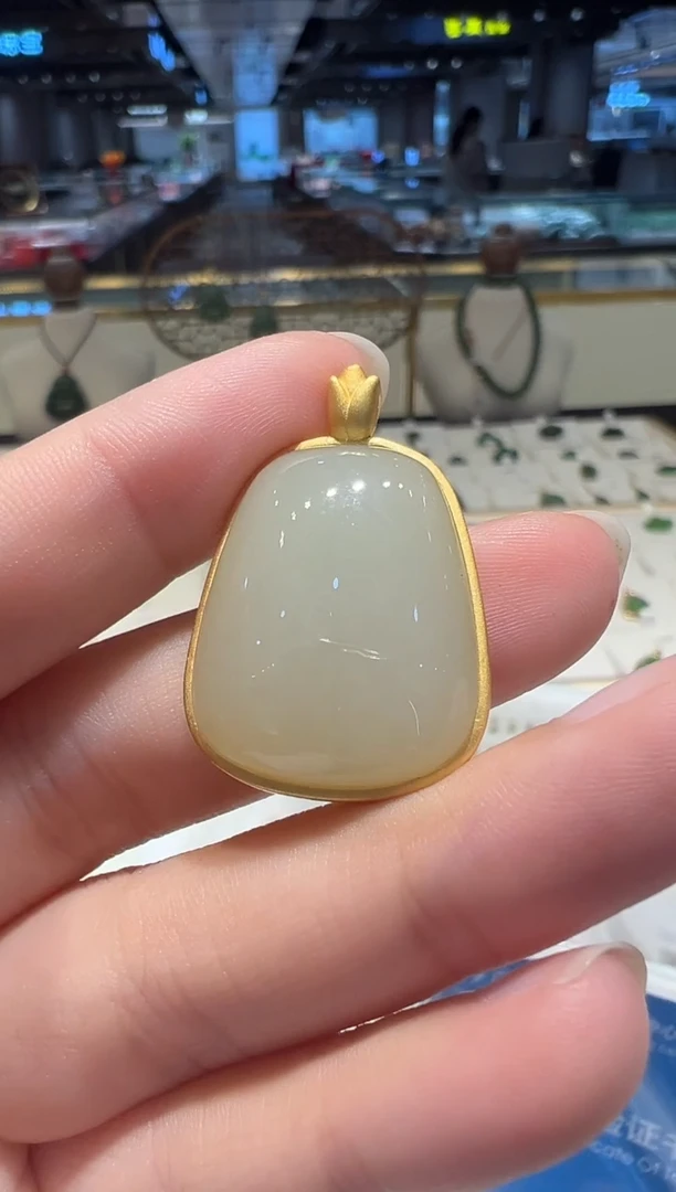 【闪购商品】和田玉颈饰银S925镶嵌@@F2271HTY