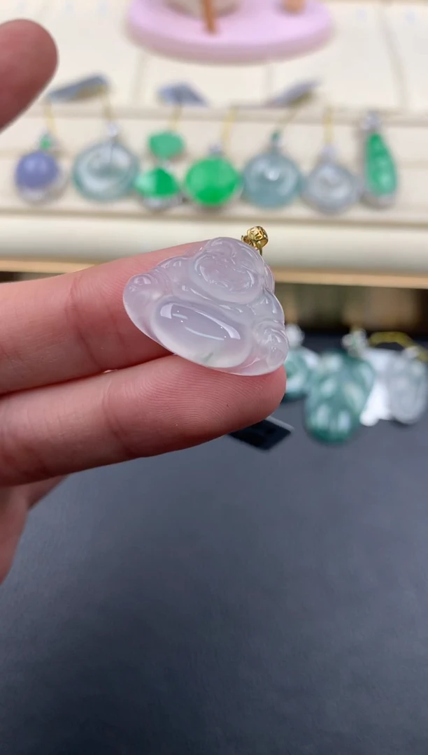 【闪购商品】翡翠颈饰18K金镶嵌Q371     