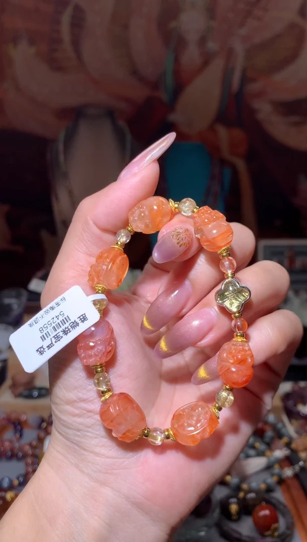 未镶嵌珠宝半成品水晶胶花芬达貔貅DIY手串