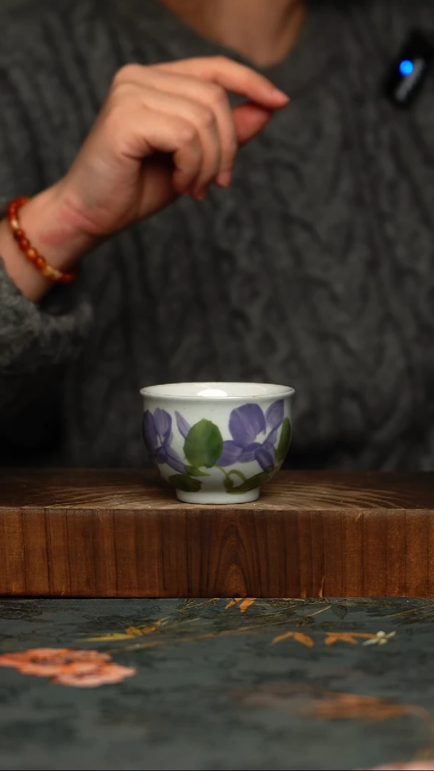 瓷片釉下彩手工手绘同款陶器