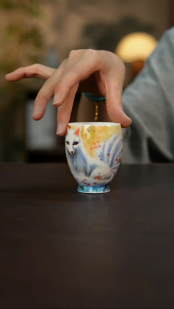 杯景德镇陶瓷杯碗柴烧多人