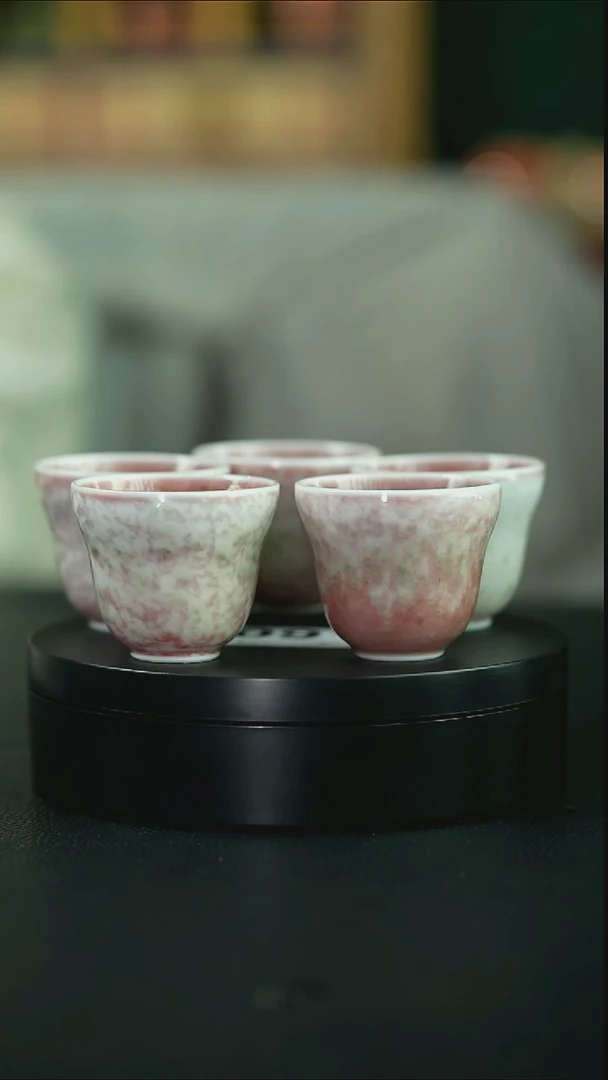 杯庐陵昱西两字篆款花生杯套组5个（5号）