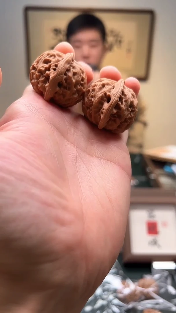 把件文玩核桃38-39mm左右 宫灯 1对 （随机发）