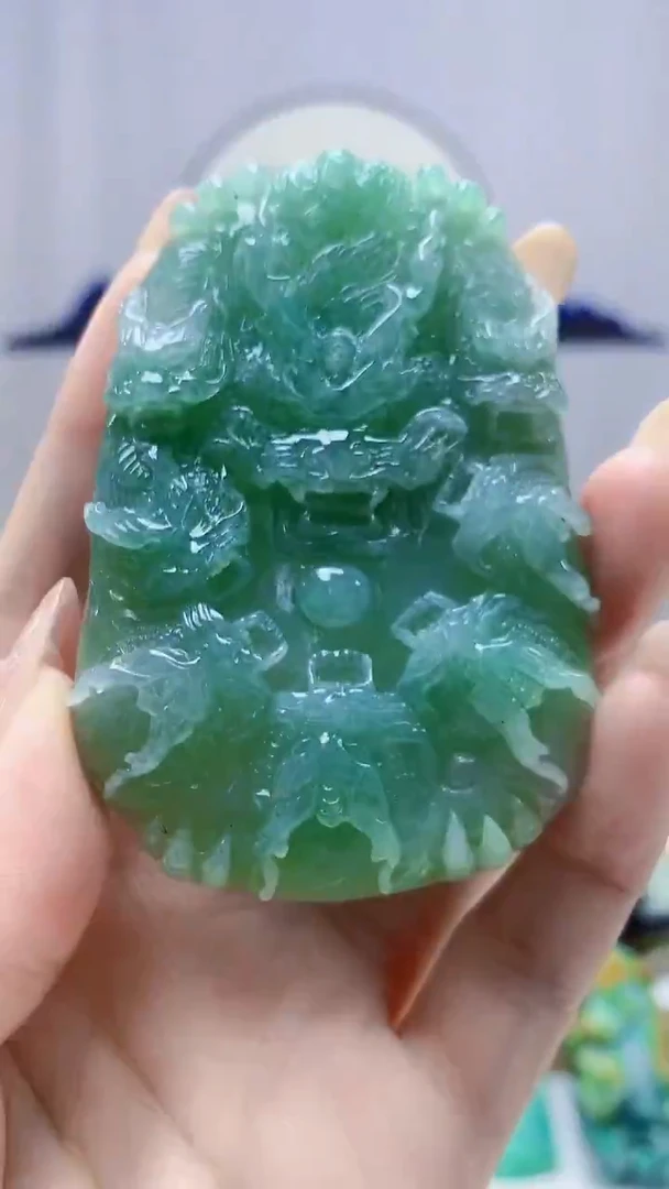 未镶嵌定制翡翠4829DD-毛货挂件146