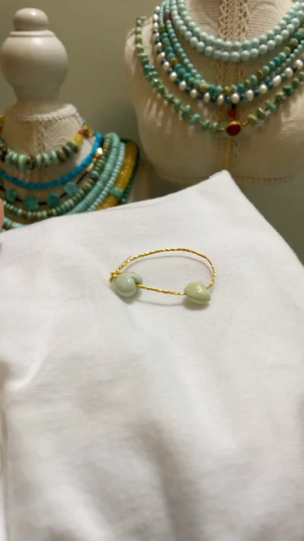 未镶嵌南红玛瑙珠宝半成品7mm7.6mm两颗爱心