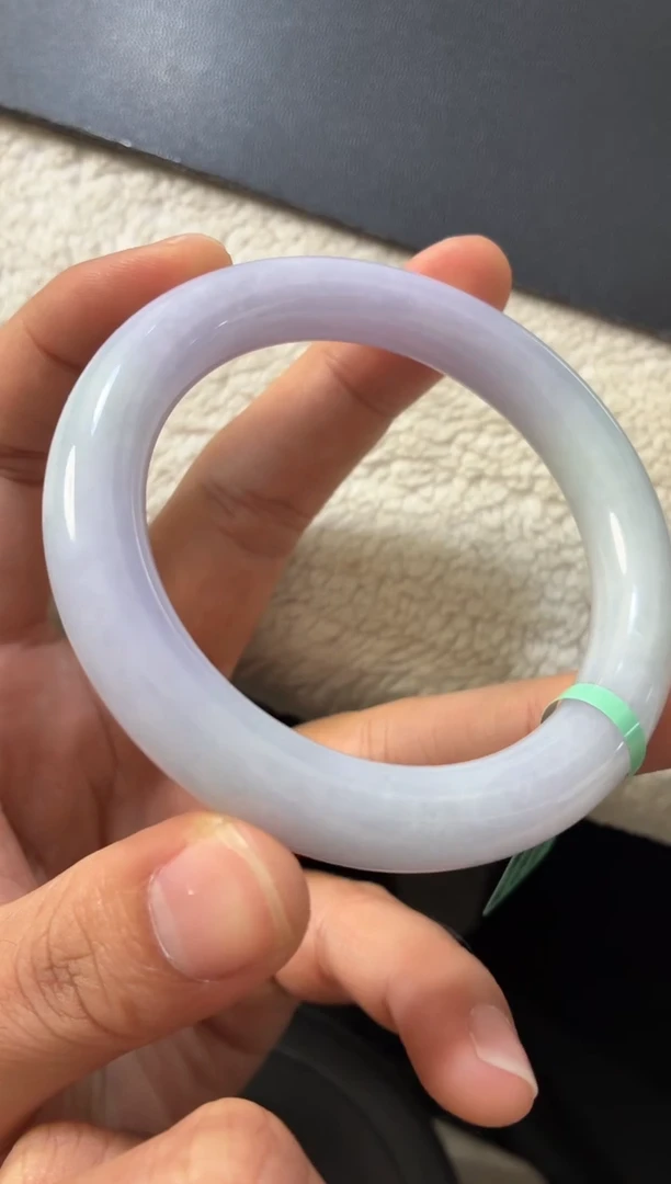 未镶嵌手镯翡翠仙女紫胖圆条  28号 58-59圈口