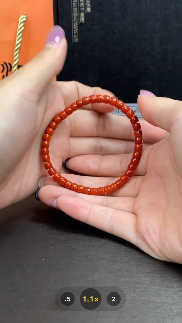 未镶嵌手串南红玛瑙晴***g南红单圈手串卡5