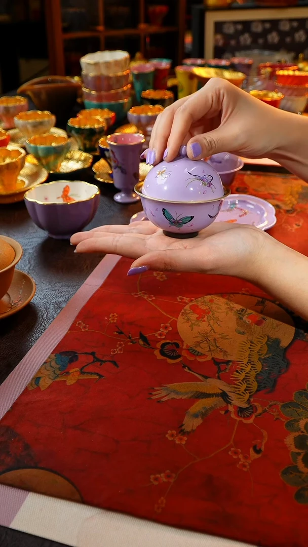 茶杯紫砂【宜景窑系列】盖碗