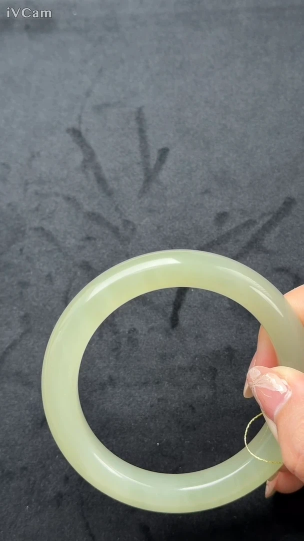 颈饰未镶嵌和田玉010-青白玉平安镯-58mm-NLP58-1120