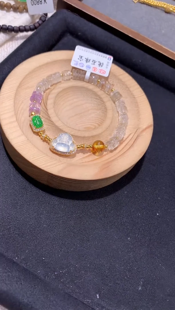 银S925镶嵌手串翡翠手串