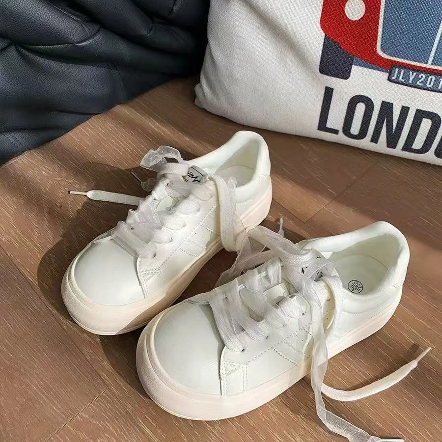 厚底小白鞋女2025春季新款小众休闲板鞋丑萌面包鞋时尚女鞋-6618