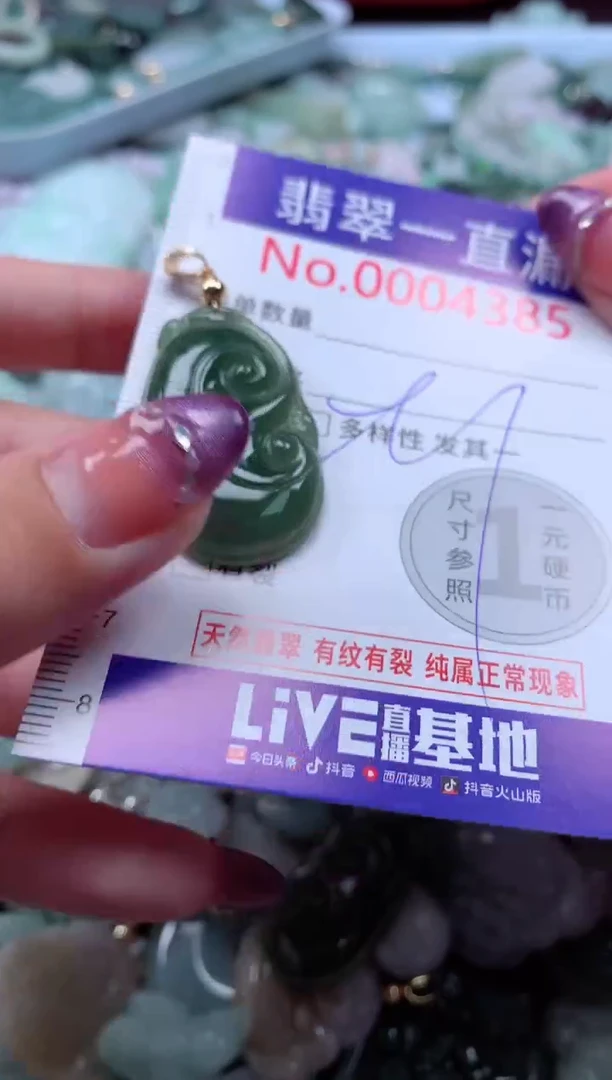 翡翠未镶嵌吊坠(不含链)4385