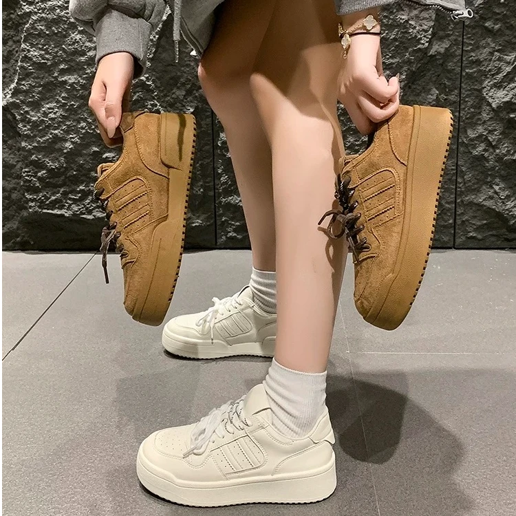 厚底复古休闲百搭板鞋女2025新款小众运动德训鞋423