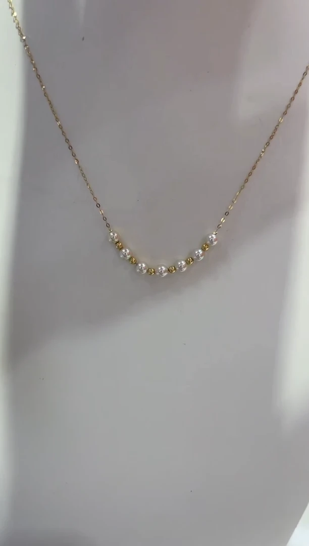 海水珍珠18K金镶嵌颈饰清货