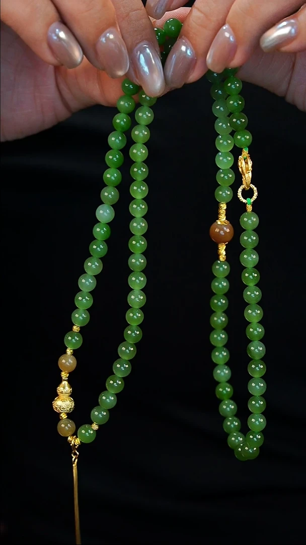 项链未镶嵌和田玉珠链