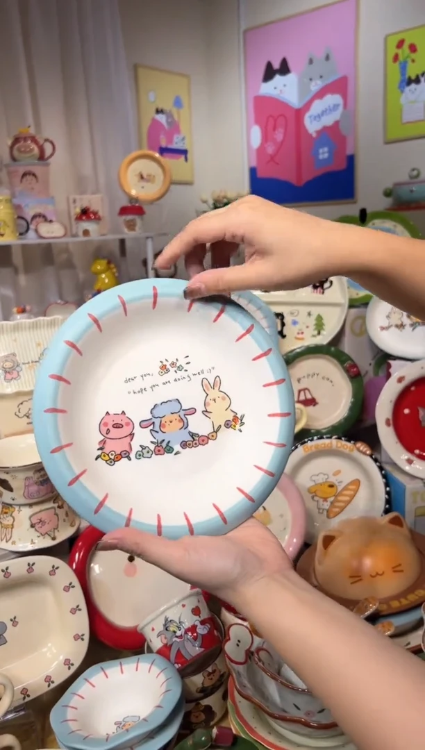 瓷可爱餐具发图片款