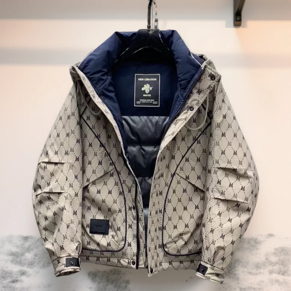 （下单非主图）男士羽绒服厚款短款时尚休闲连帽防风保暖冬季秋冬