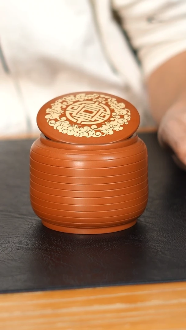 云水山涧建水紫陶 011 花生罐  复烧 醒茶罐