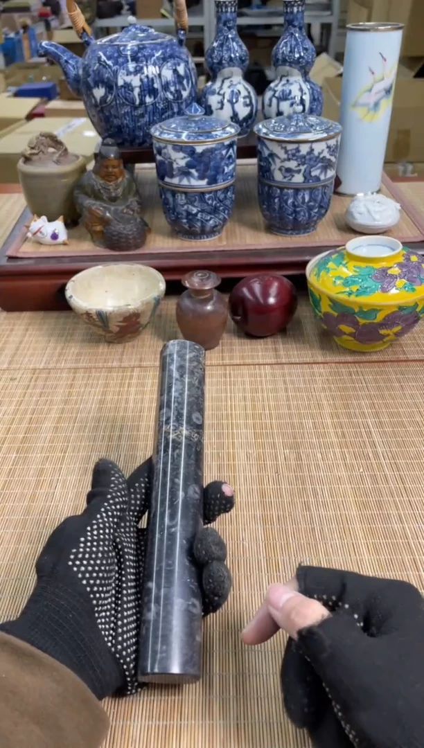 44号玉石镇尺中古物品谨慎参拍直播链接