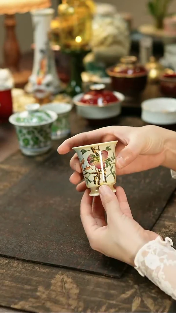 景德镇陶瓷杯碗柴烧多人