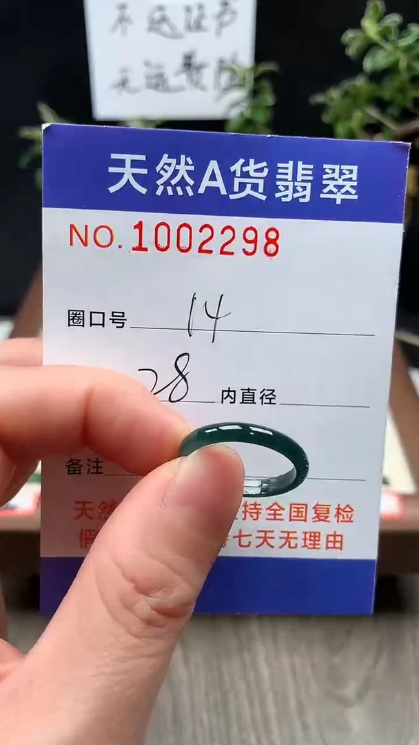 未镶嵌戒指翡翠14#