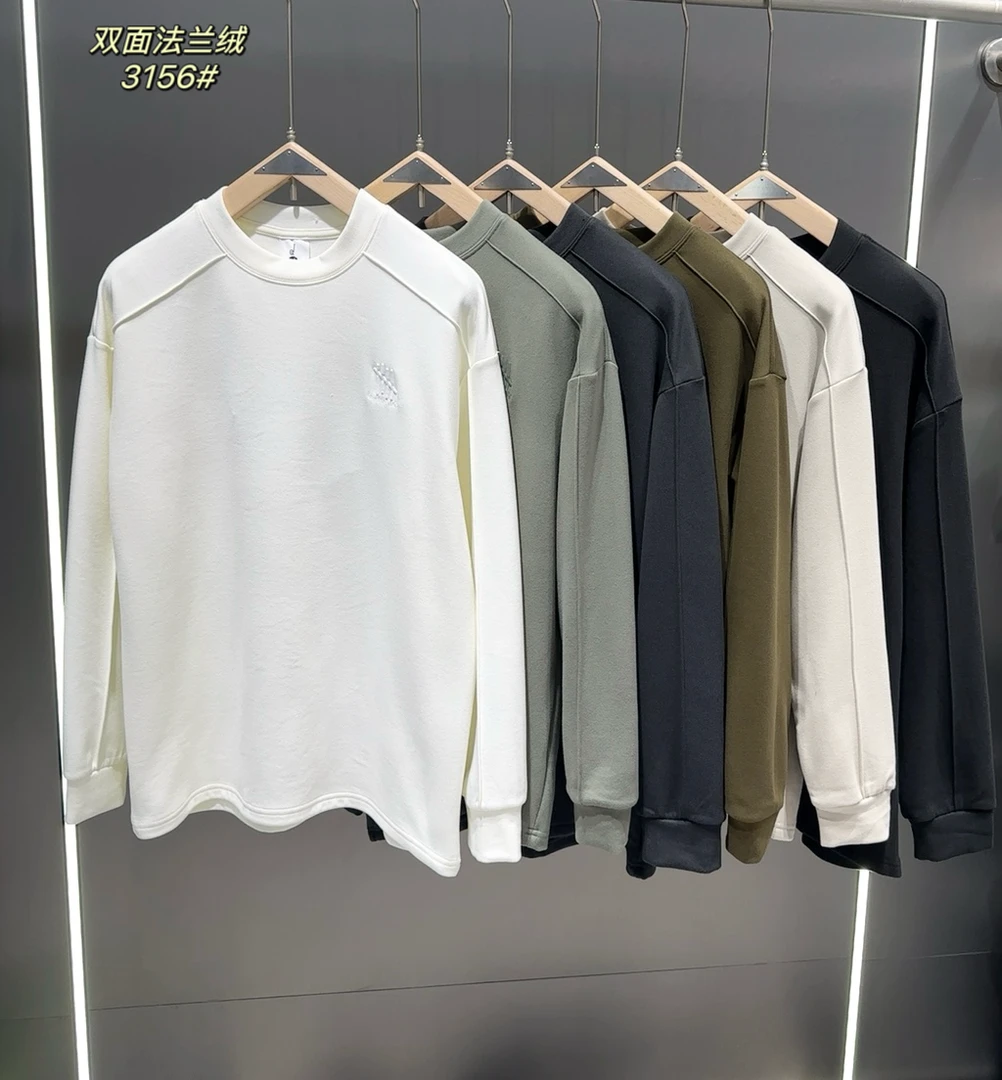 【双面法兰绒】-3156-新款美式百搭秋冬潮流宽松休闲卫衣打底