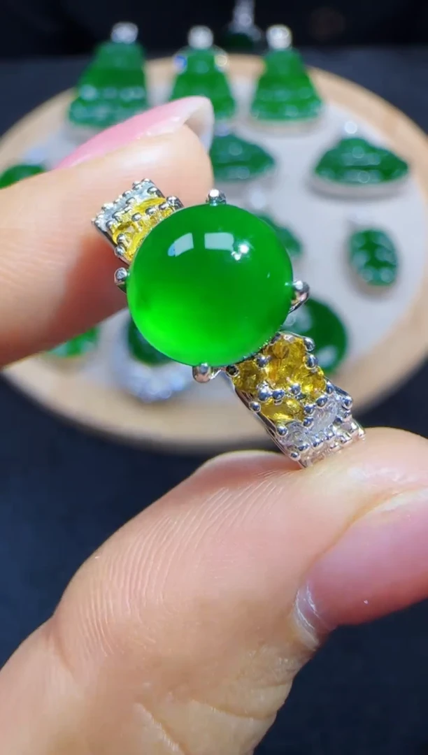 未镶嵌定制翡翠翡翠戒指148