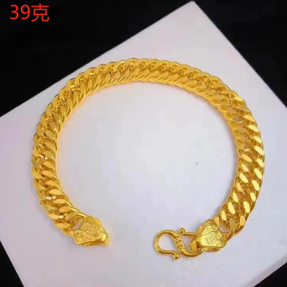 合金手链 老板手链 男士男款时尚经典潮男霸气情侣光面款手链