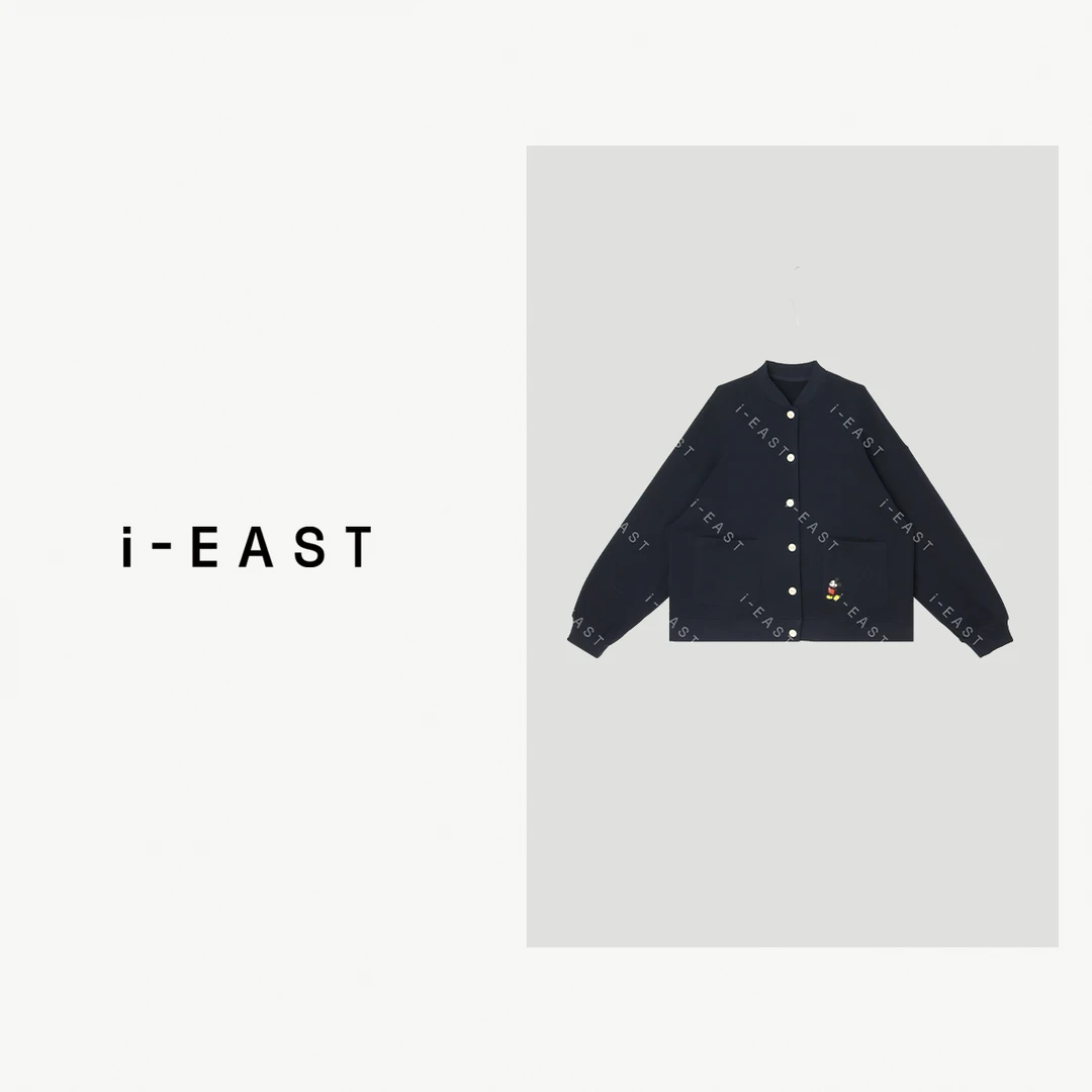 i-EAST 小苏苏 ~ 休闲纽扣米老鼠图案外套-4D SY8073