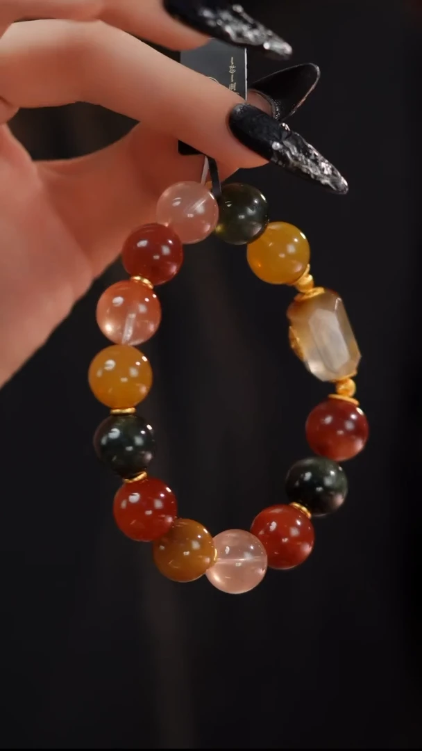 【闪购商品】水晶手串E未镶嵌e713s 扎基彩兔毛手串