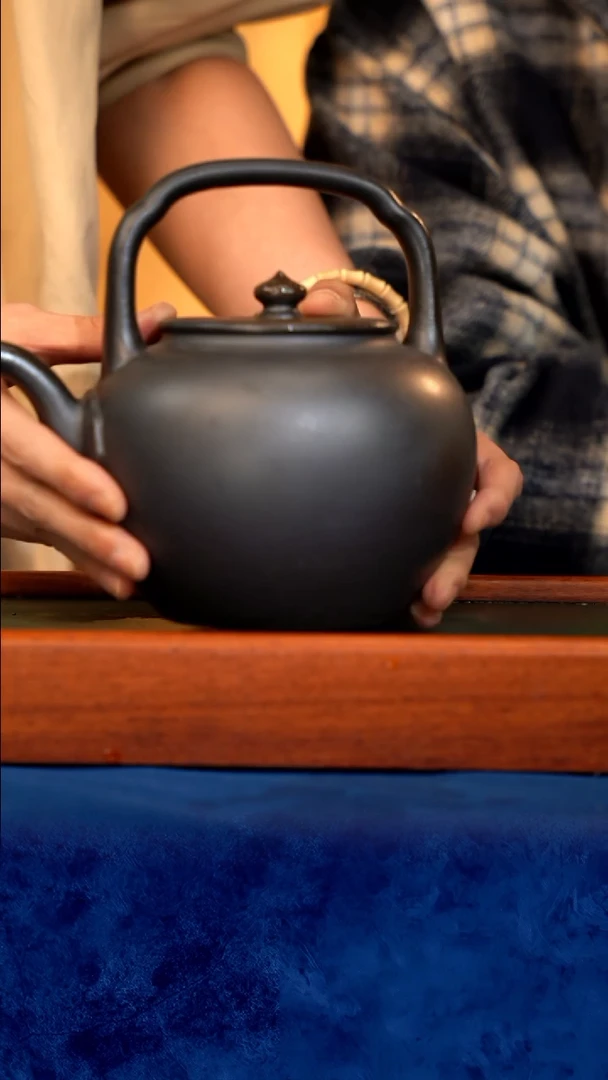 紫砂 宜兴紫砂 ZCJ 柴烧 吴经提梁 煮水壶